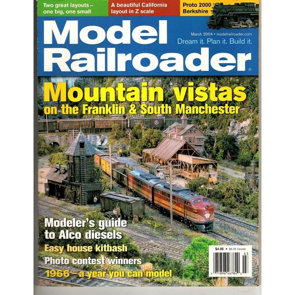 Model Railroader Magazine March 2004 Mountain Vistas on the Franklin - Picture 1 of 1